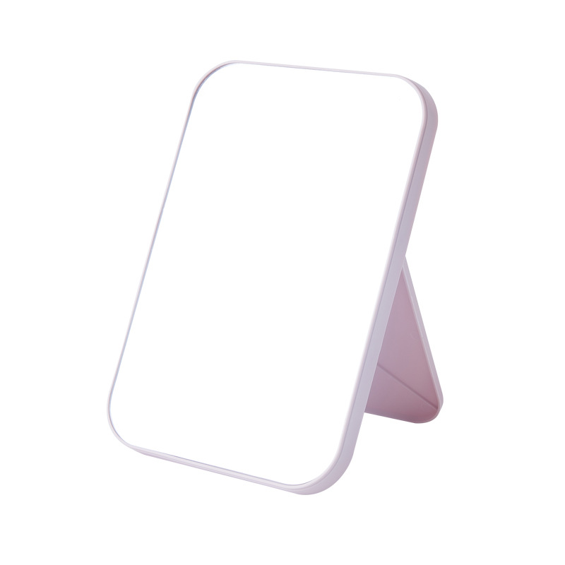 HD Makeup Mirror Desktop Simple Cosmetic Mirror Square Princess Mirror Simple Foldable and Portable Cosmetic Mirror