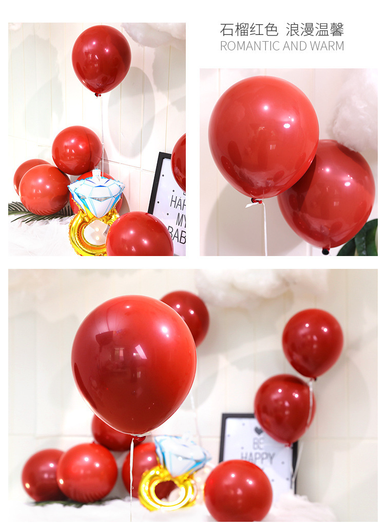 red latex ins net red balloon wedding room decoration for