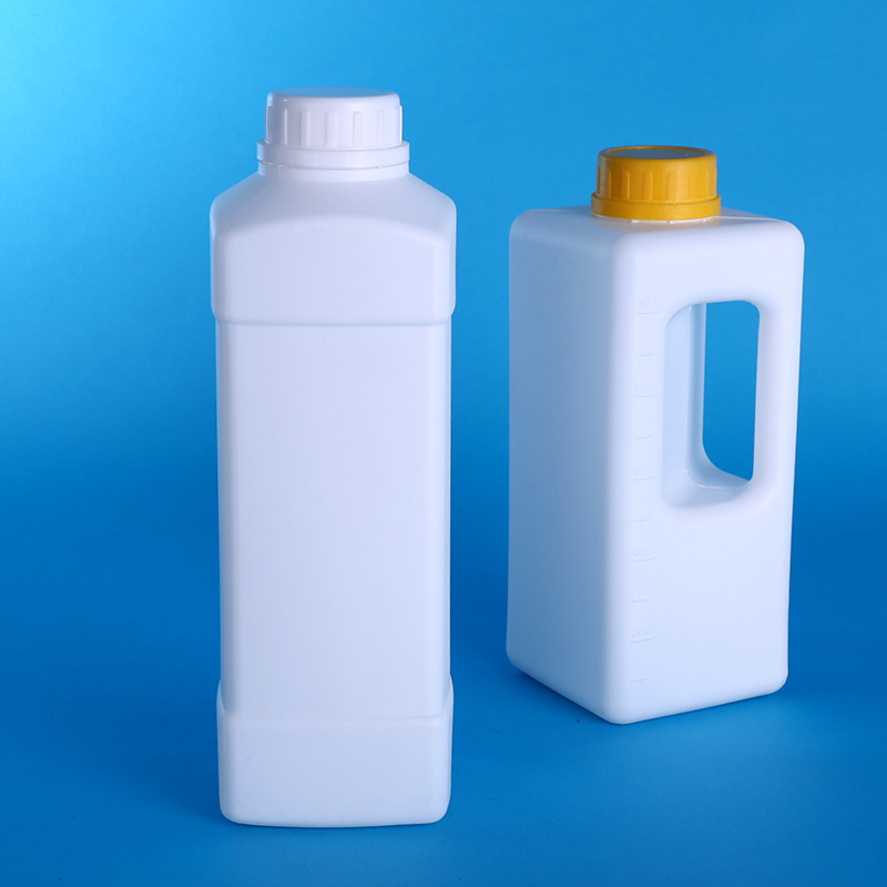厂家批发1000ml塑料瓶加厚1升塑料瓶方形洗衣液塑料方瓶白色安利