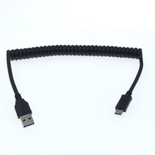 手机数据线type-c快充线usb3.1 type c转usb3.0充电线伸缩弹簧线