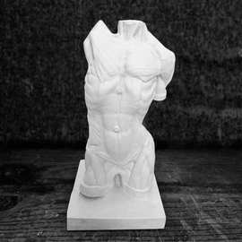 艺伯乐男躯干石膏像90cm大躯干解剖全身像 素描静物雕塑美术教具