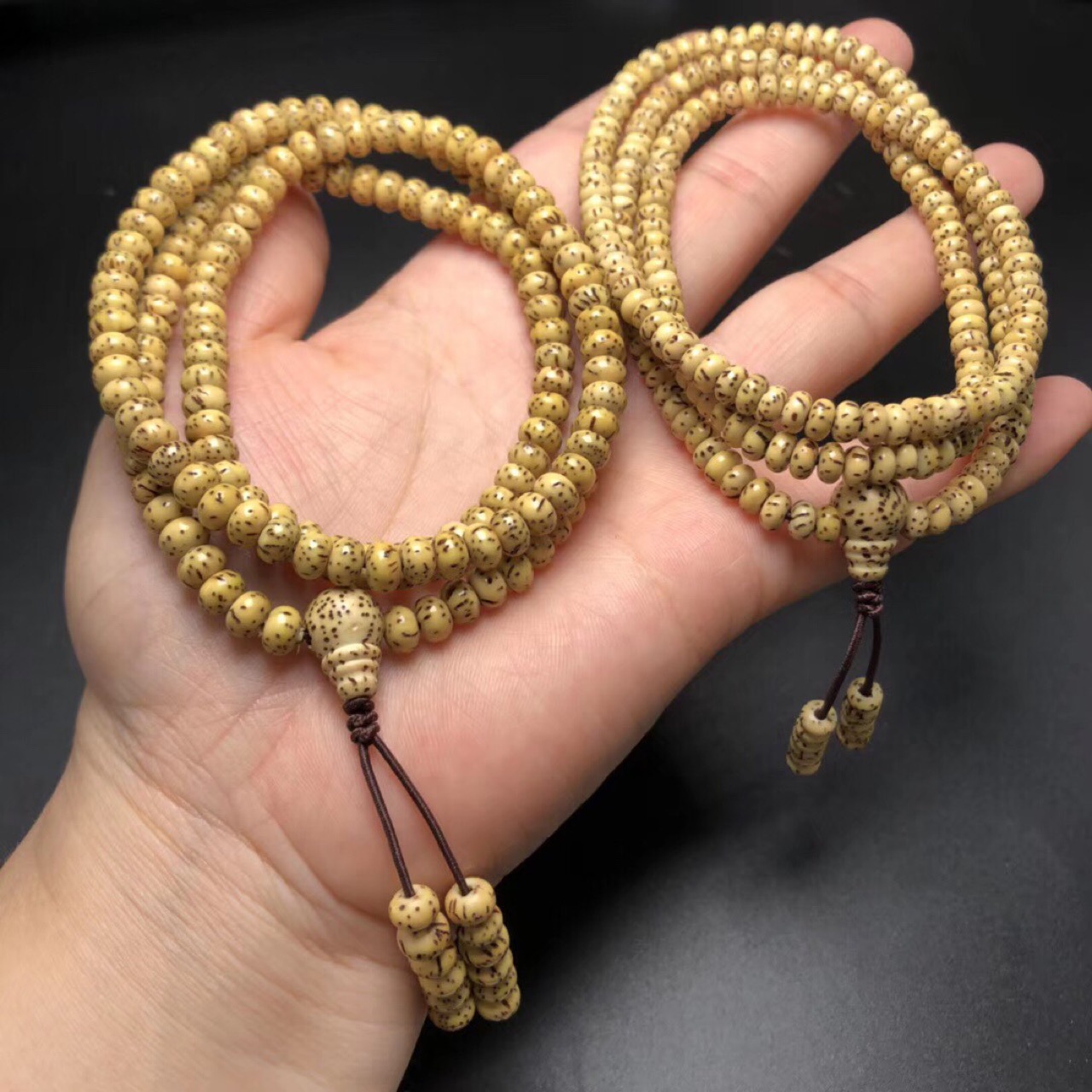 高抛海南星月菩提子108颗黄金籽迷你小星月男女款手串念珠手链