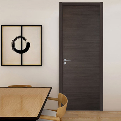 黑色极窄边框简约铝木门时尚酒店宾馆公寓办公室会议室生态木门