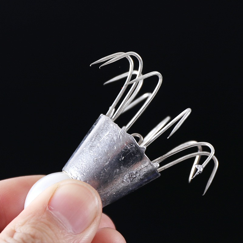 阿诺水乐鱿鱼钩乌鱼钩八带夜光章鱼钩乌贼墨鱼拖拽铅头坠钩代发