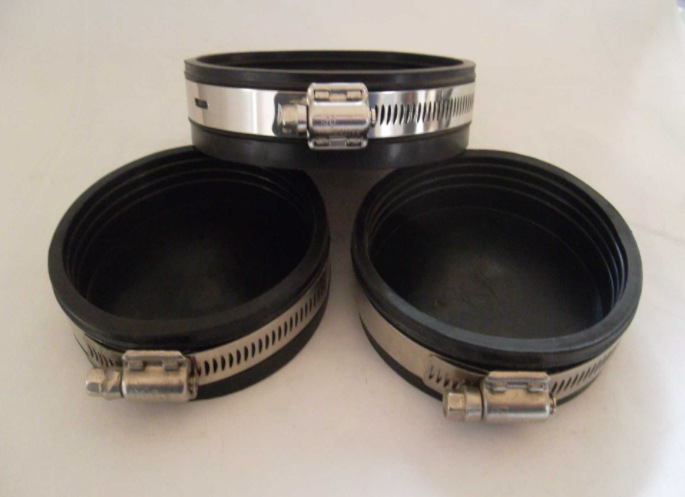 厂家直销黑色橡胶同径喉箍 优质橡胶管帽 不锈钢外变径式橡胶卡箍