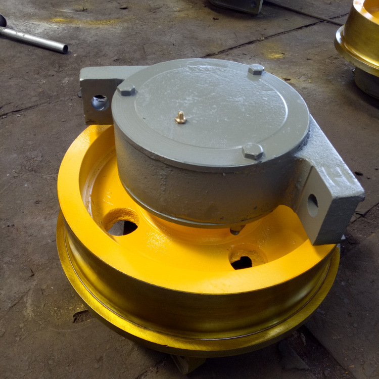 厂家现货起重机天车轮子φ350*100被动铸钢轮/单轮缘轨道轮