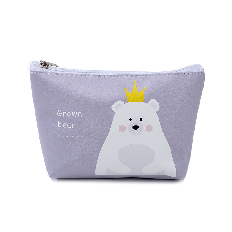 Factory Direct Sales Cartoon Cute Zipper Cosmetic Bag Portable Outdoor Travel Ins Style Cosmetics Storage Bag