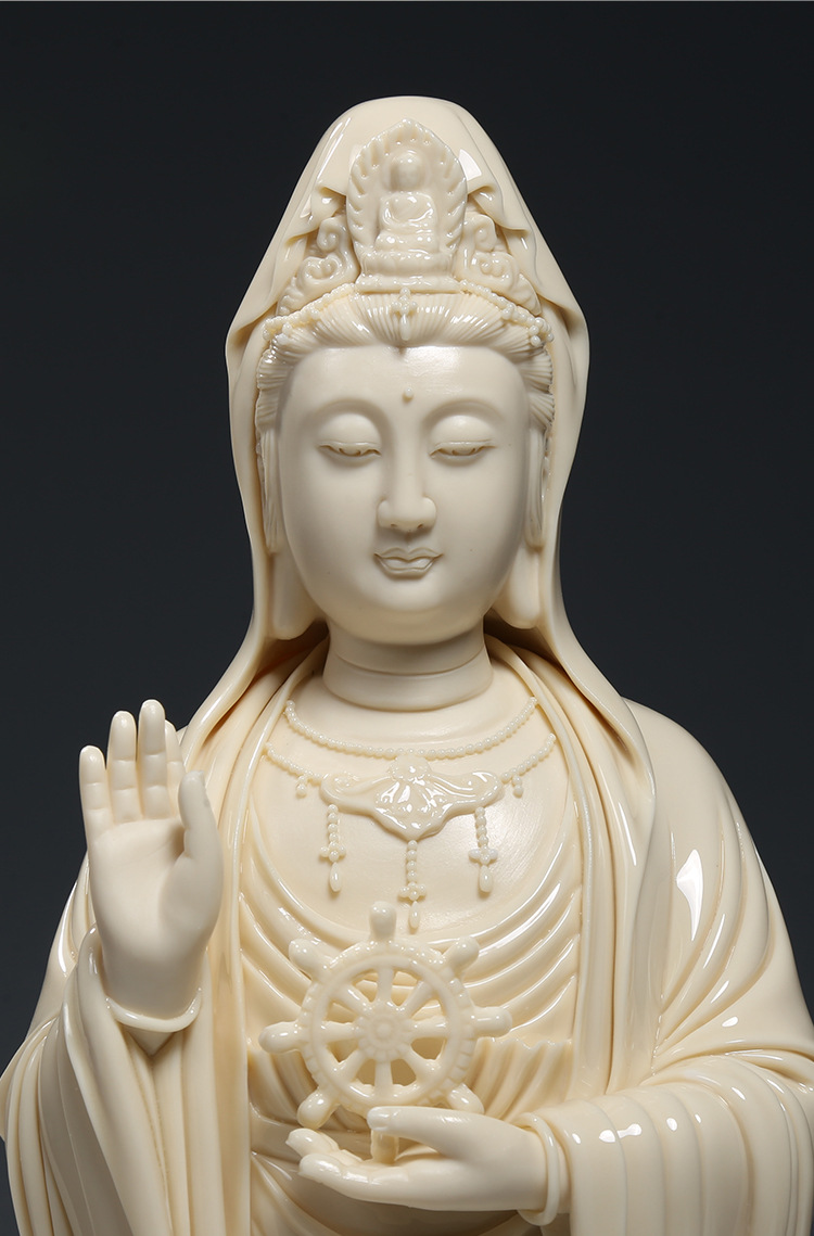 【上美】德化陶瓷18吋南海观音佛像供奉观世音菩萨佛像收藏品摆件