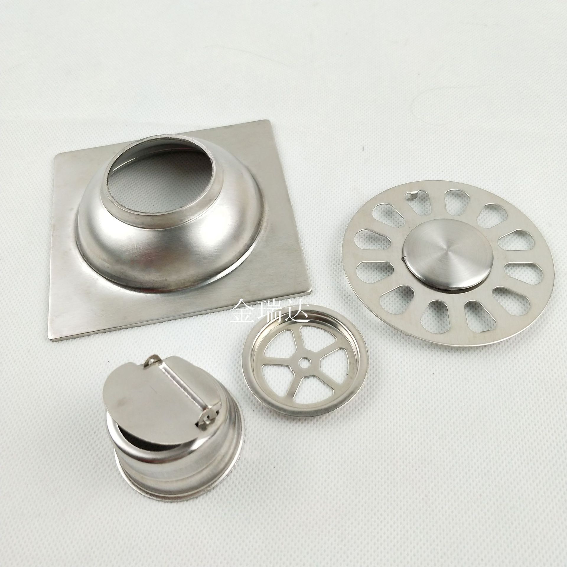 不锈钢防臭地漏卫生间翻板芯下水道洗衣机两用淋浴房厕所方形地漏