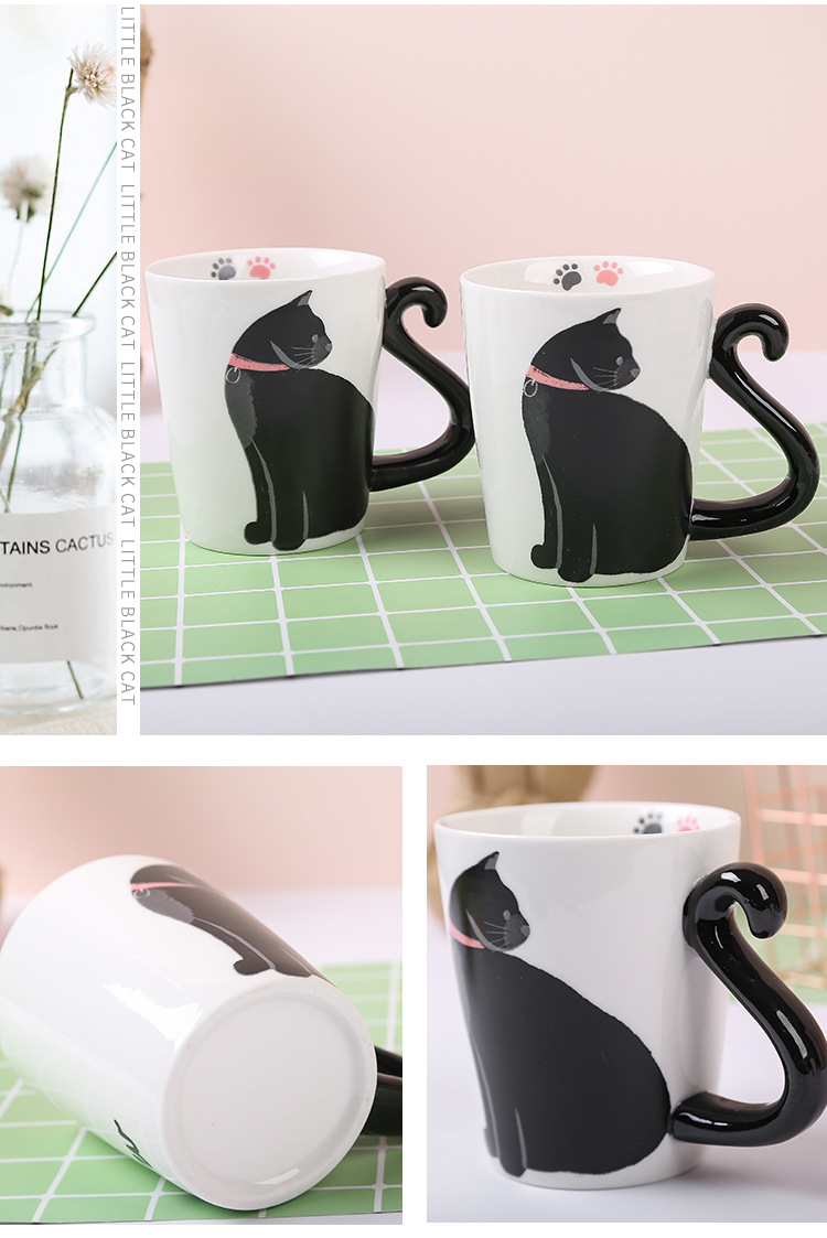 5cm产品材质:陶瓷产品名称:小猫尾杯商