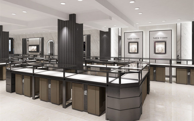 珠宝展柜定制翡翠玉石手表展示柜厂家珠宝店展柜不锈钢玻璃展示柜