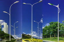 LED道路灯4/5/6米自弯臂 路灯杆高杆灯厂区户外路灯广场灯太阳能