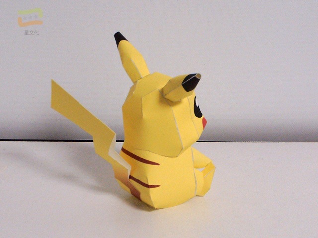 送制作视频纸模动漫宠物小精灵皮卡丘中文印刷版3d纸模型diy手工