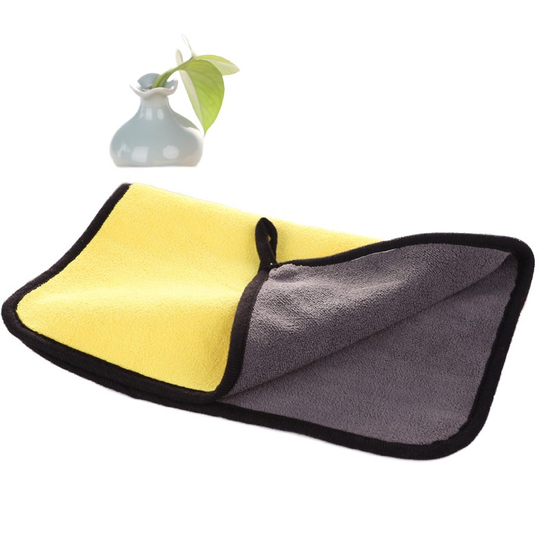 Car Cleaning Cloth Seamless Double-Sided Car Towel Cleaning High Density Towel Large Cleaning Cloth Coral Fleece Thickened Absorbent