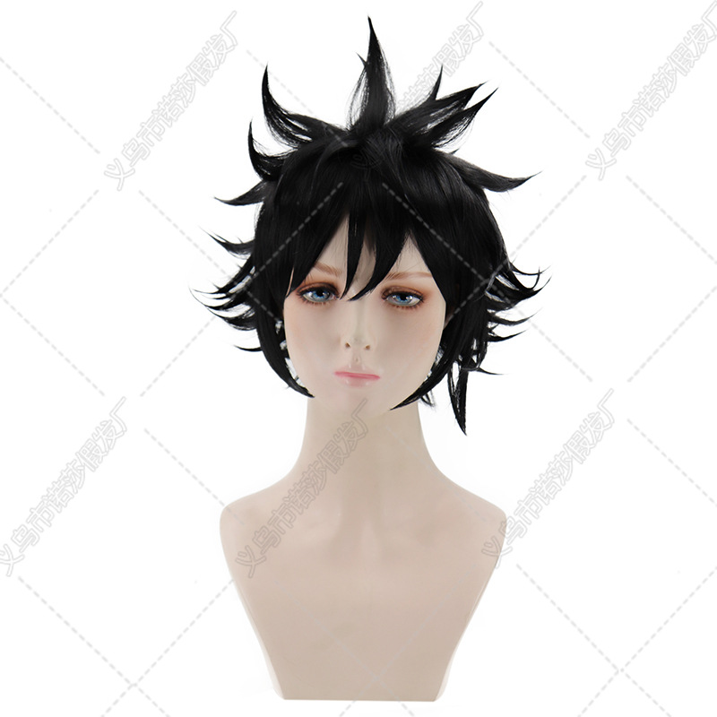 我的英雄学院 荼毘 上条当麻 黑色爆炸头cosplay动漫假发厂家批发