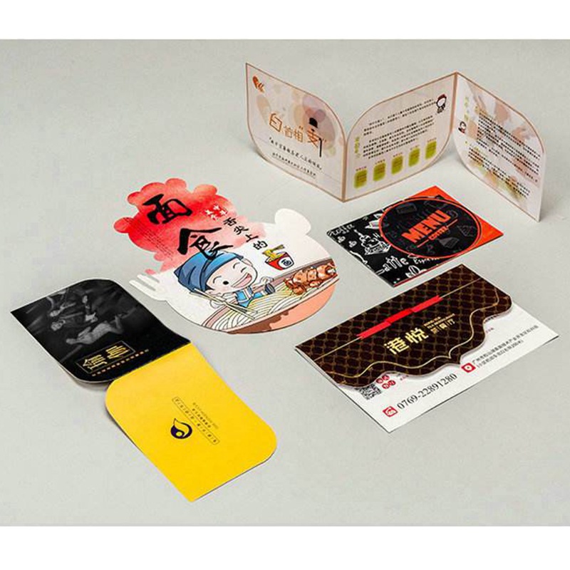 卡通异形挂式传单折页个性宣传卡片设计印刷镂空心形印制订做定制