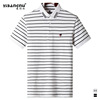 2019 Buongiorno. New products man Short sleeved POLO Sweater Middle-aged and young leisure time men's wear stripe pure cotton Lapel shirt 2019 Buongiorno. New products man Short sleeved POLO Sweater Middle-aged and young leisure time men's wear stripe pure cotton Lapel shirt
