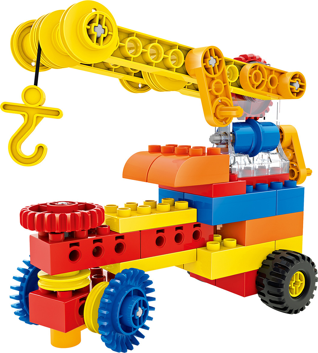 群隆ql1501大颗粒积木机械齿轮拼装培训机构教具盒装儿童益智积木