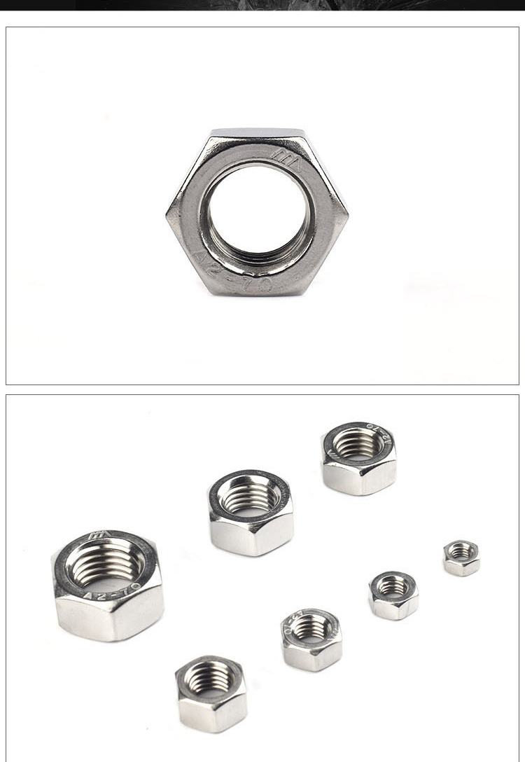 启同304不锈钢螺母 螺丝帽 六角螺母 螺丝罗母 反牙螺母 m3--m30