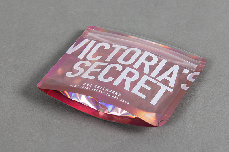 定制焕彩pet镭射膜自立自封袋彩虹膜包装袋印刷美妆阴阳夹链骨袋