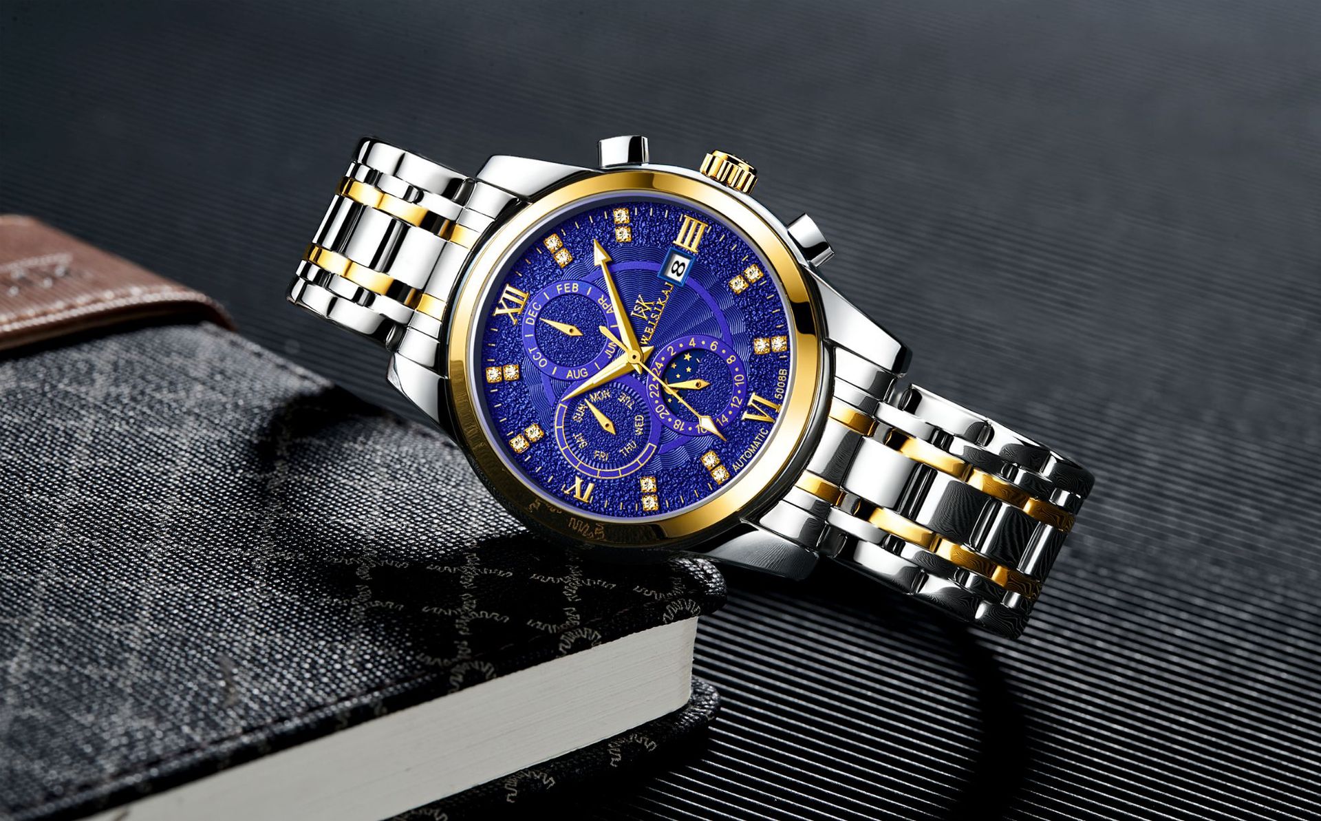 瑞士【weisikai/威斯凯】时尚男士手表多功能全自动机械表手表男