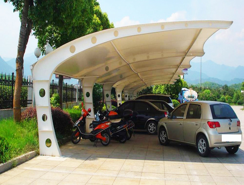 厂家定做高品质户外钢膜结构 汽车停车棚 活动棚雨棚景观棚遮阳棚