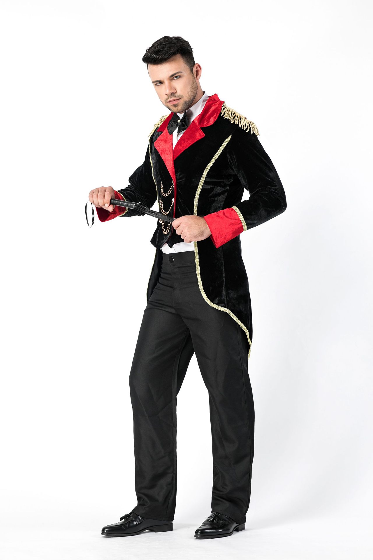18633# 万圣节男魔术师表演制服 马戏团驯兽师cosplay服装