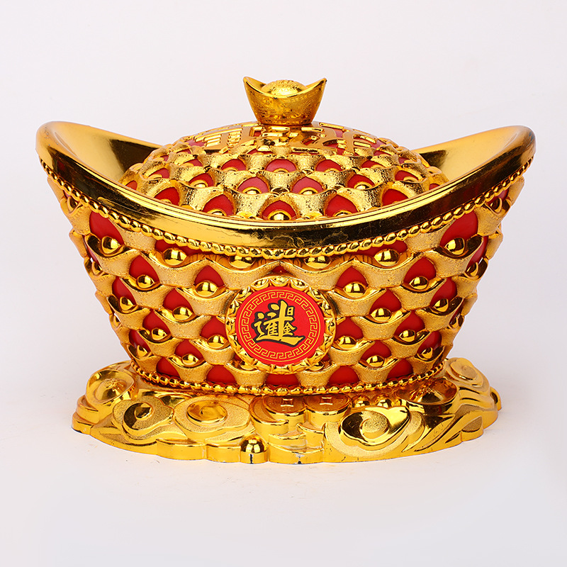 厂家供应高档金元宝带底座糖果精品家居装饰金元宝招财摆件批发