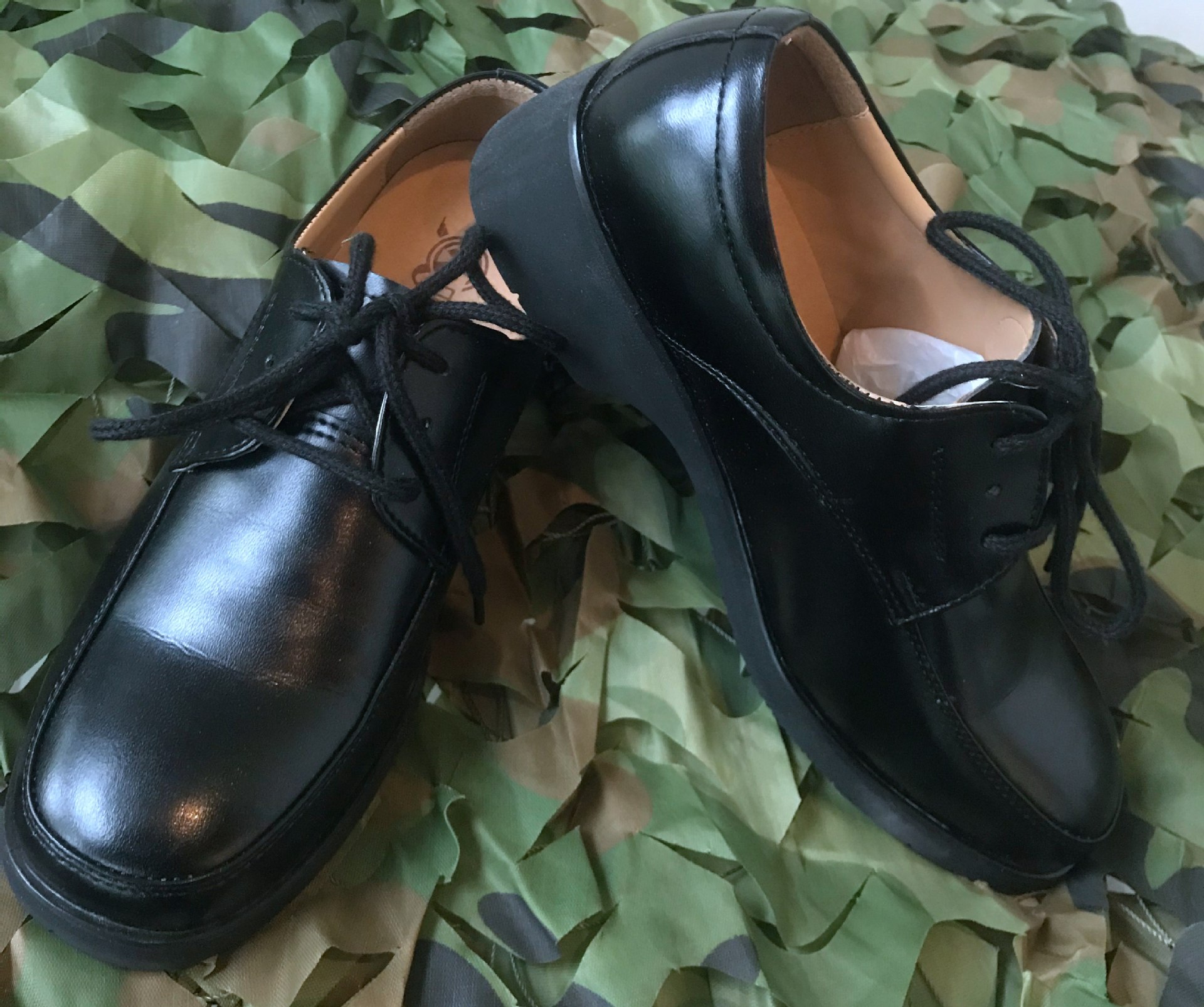 正装公务员皮鞋男女款办公室商务休闲单鞋保安物业执勤ga制式军鞋