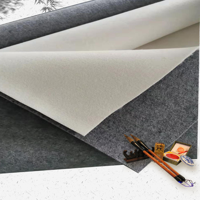 厂家批发托墨好黑白灰书画毛毡 三色加厚书画毛毡布 国画书法毡