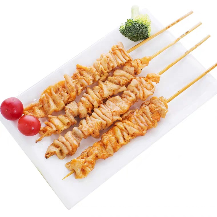 奥尔良鸡皮串 脆皮串 半成品烧烤 食材腌制炸鸡皮户外烧烤串160串