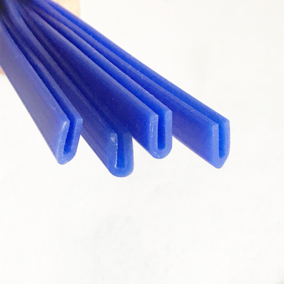 厂家供应 蓝色u型硅胶弹性密封条 防水硅胶条 护边条
