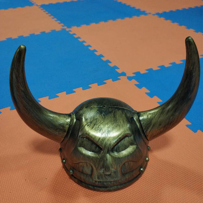 派对用品古罗马牛角头盔 摄影道具 影视拍摄道具 光头喷漆牛角帽