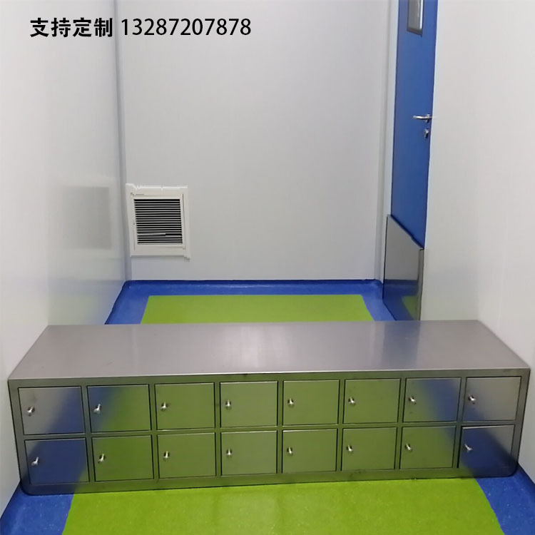 不锈钢鞋柜无尘净化车间员工更鞋凳实验室手术室双面单面障碍鞋柜
