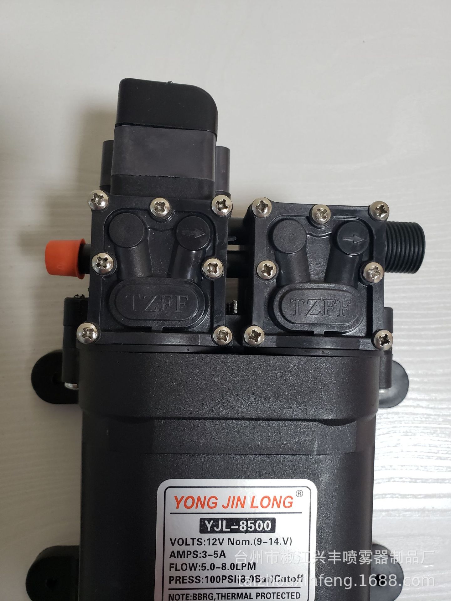 双电机yjl压力泵12v隔膜泵 关枪停农用喷雾器12v双核动力高压水泵