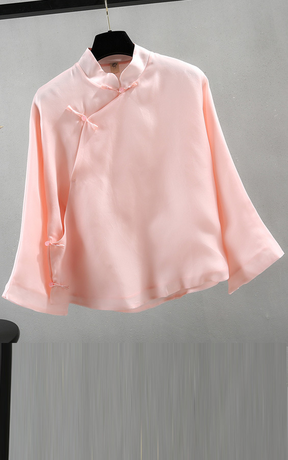 诚招 原创真丝欧根缎斜襟上衣外套民国复古风中式女装代理