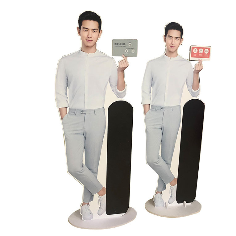 明星模特人像架定制 共济板uv印刷异型展示板 雪弗板kt板人像立牌