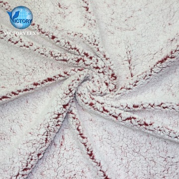 针织纬编摇粒起绒布舒棉绒背部满底印花单面羊羔绒梳棉绒舒棉绒布