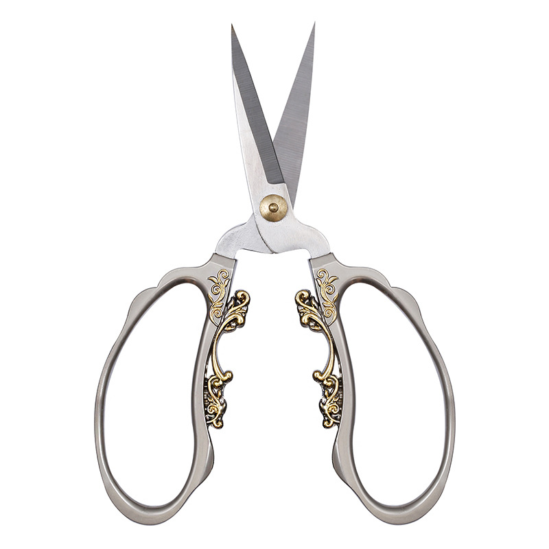 富贵花开指甲剪刀 剪纸剪窗花工具复古尖头小头 手工家用剪刀批发