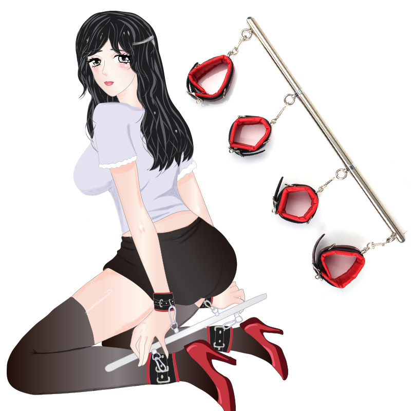 新款成人情趣用品张腿束缚管 一字不锈钢固定手脚铐厂家一件代发