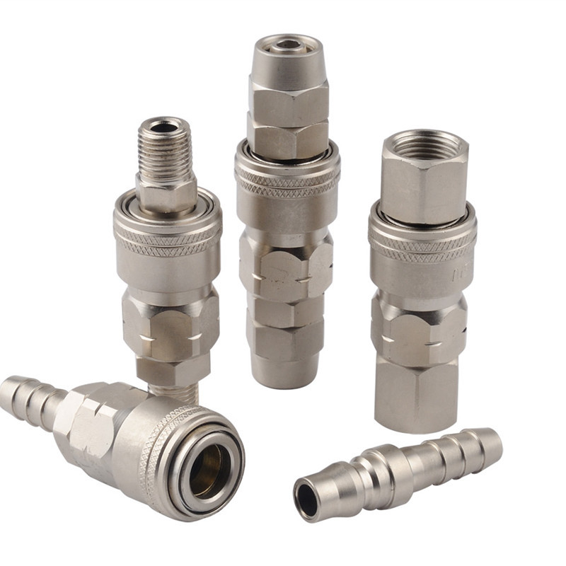 不锈钢气动快速接头快拧快插气管内外螺纹快速接头(不锈钢304)