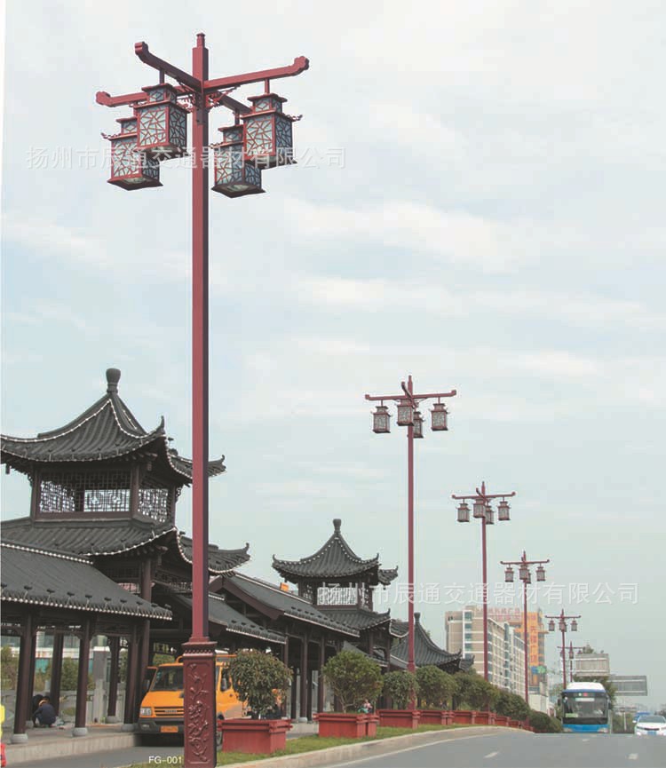 厂家定制 双臂式现代风仿古led路灯 道路复古路灯 来图可定制