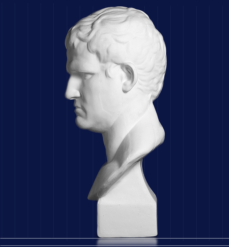 艺伯乐阿格里巴石膏像大头像60cm教具 素描绘画美术静物写生人像