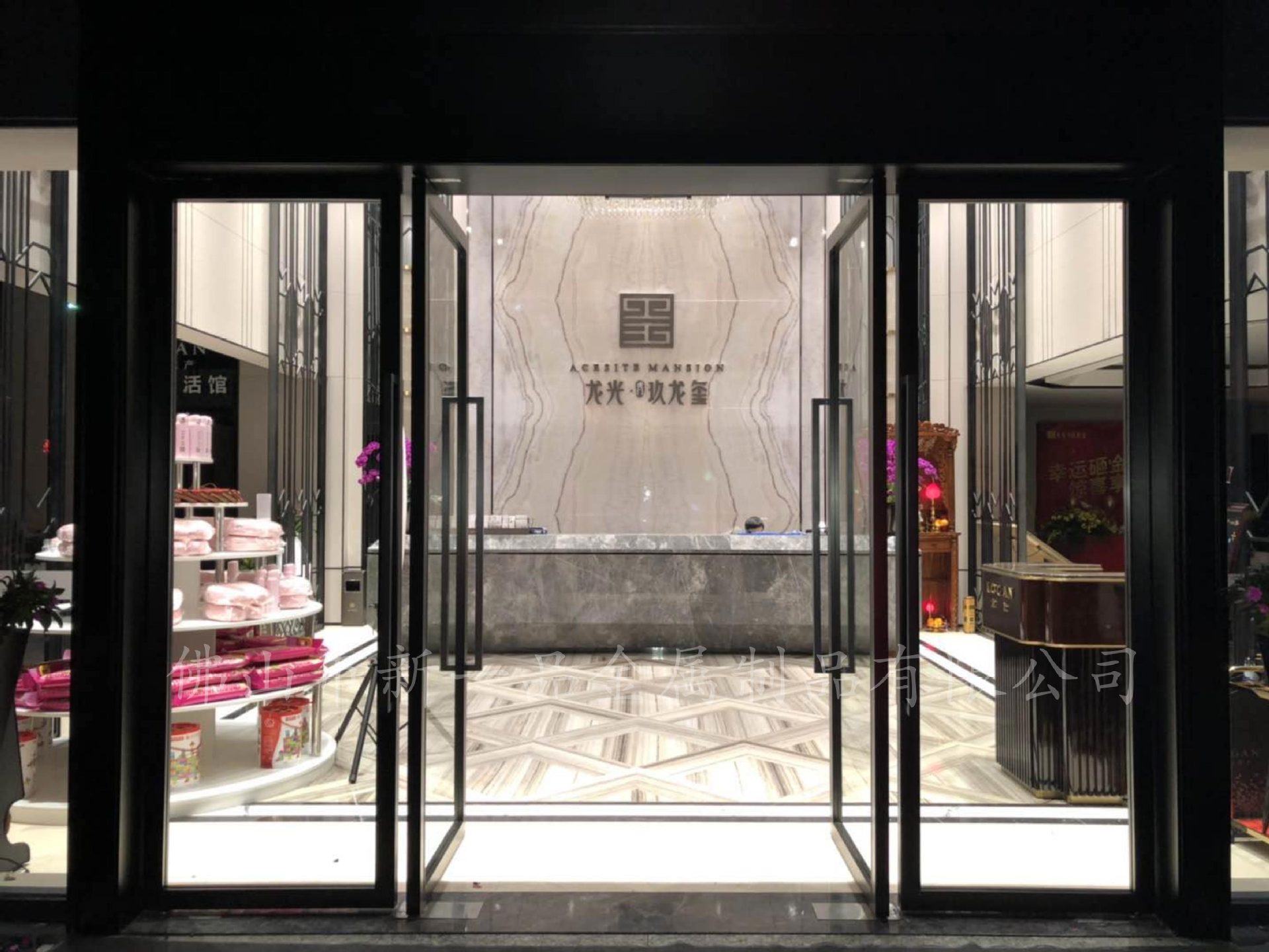 推拉门不锈钢地弹簧门营销中心大门售楼部大门酒店大门ktv防火门