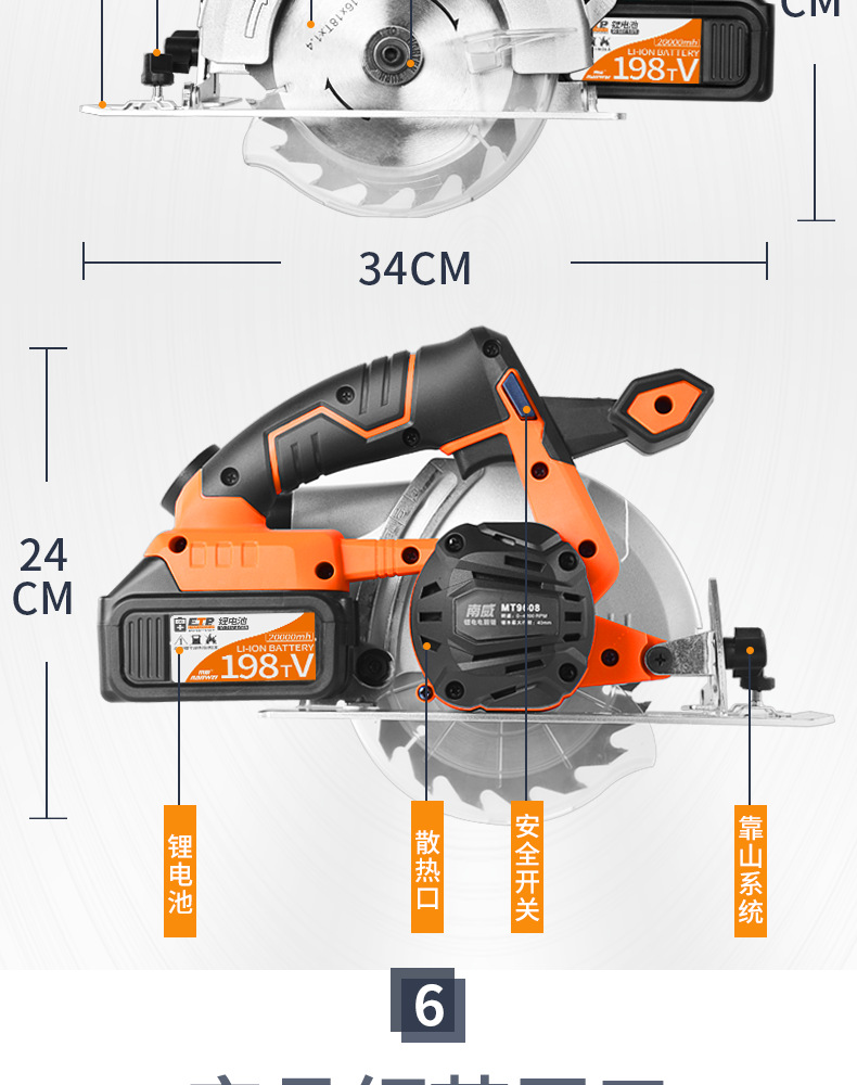 是否进口 否 品牌 南威 货号 nw-dyj 型号 工业款168tv一电一充送锯片