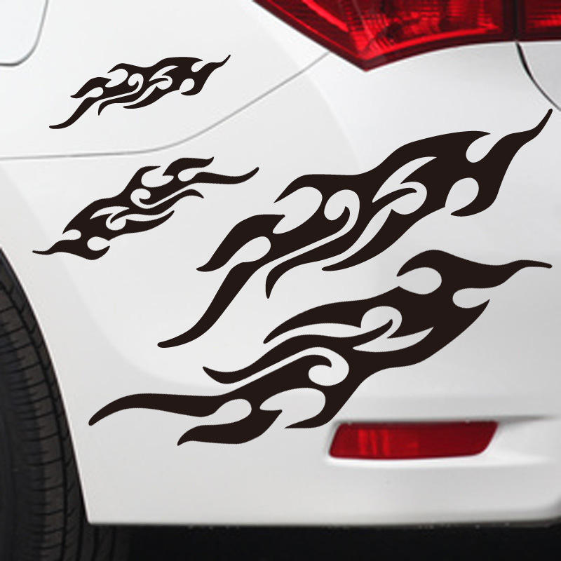 火焰遮挡划痕车贴 保险杠贴后视镜车头盖贴 汽车改装贴纸