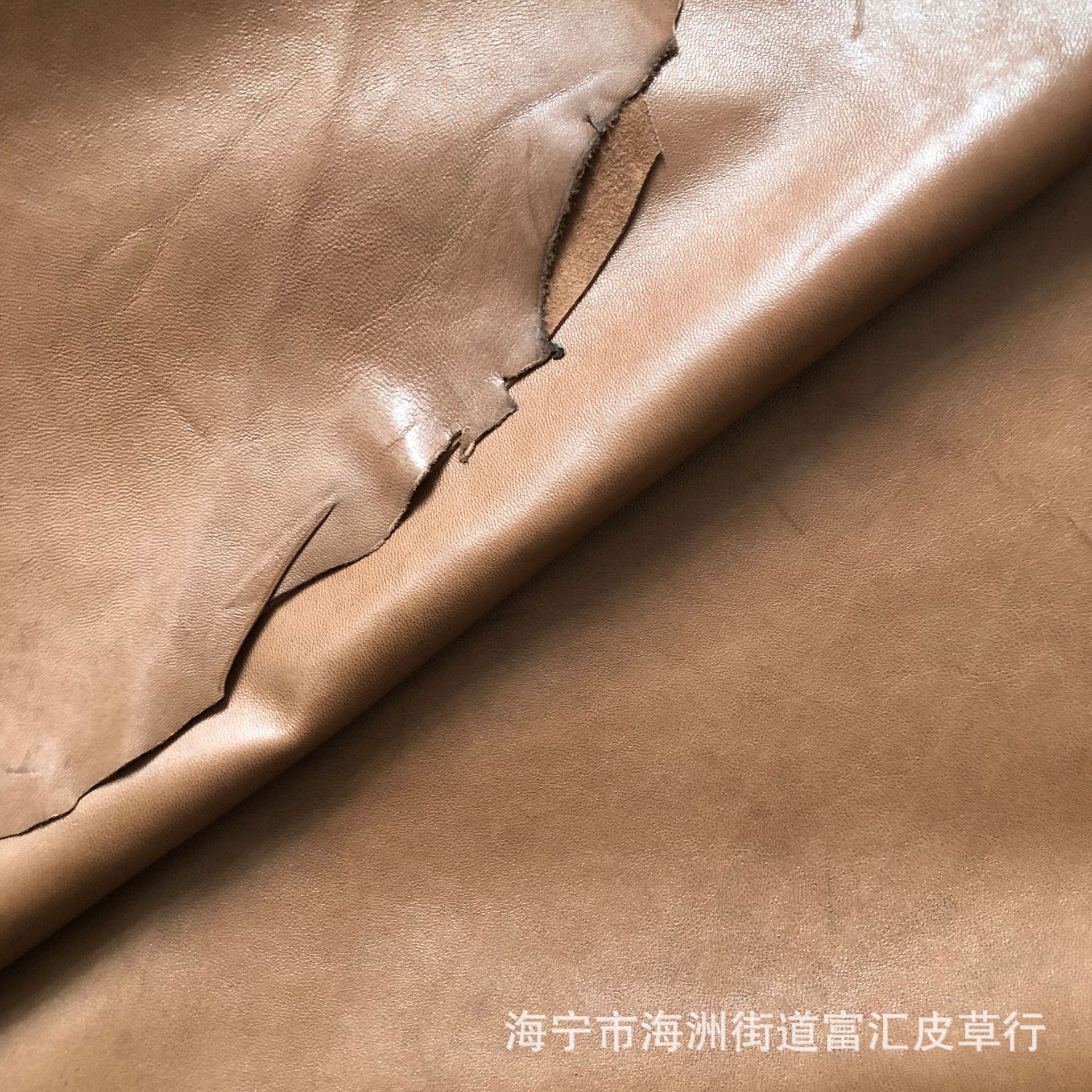 新款全水洗棕色咖啡色绵羊皮高档服装箱包头层羊皮巧克力色海宁