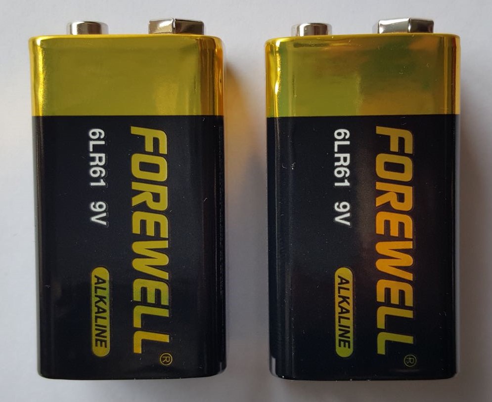 烟雾报警器汽车三角警示牌 遥控器用6lr61 铁壳9伏方形碱性电池