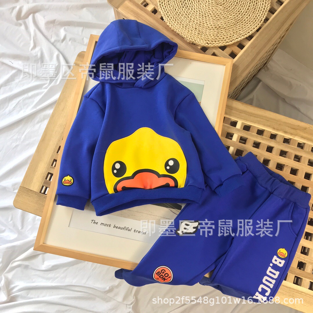小黄鸭卡通印花水貂绒内里 专g品质