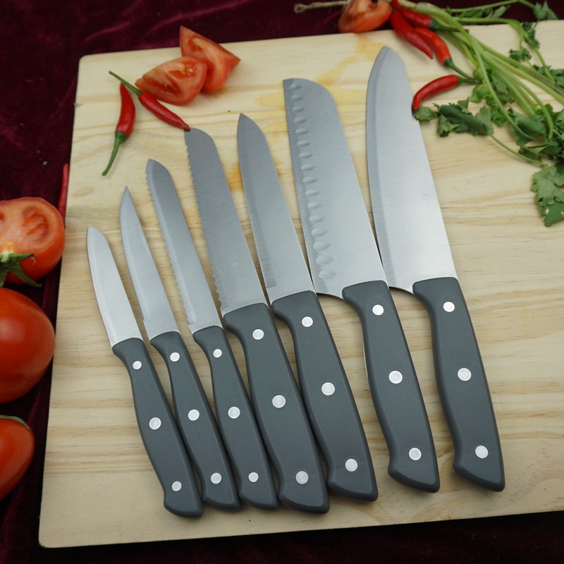 304不锈钢厨房刀具双合柄灰色牛扒刀小刀 厨师刀削皮刀水果刀
